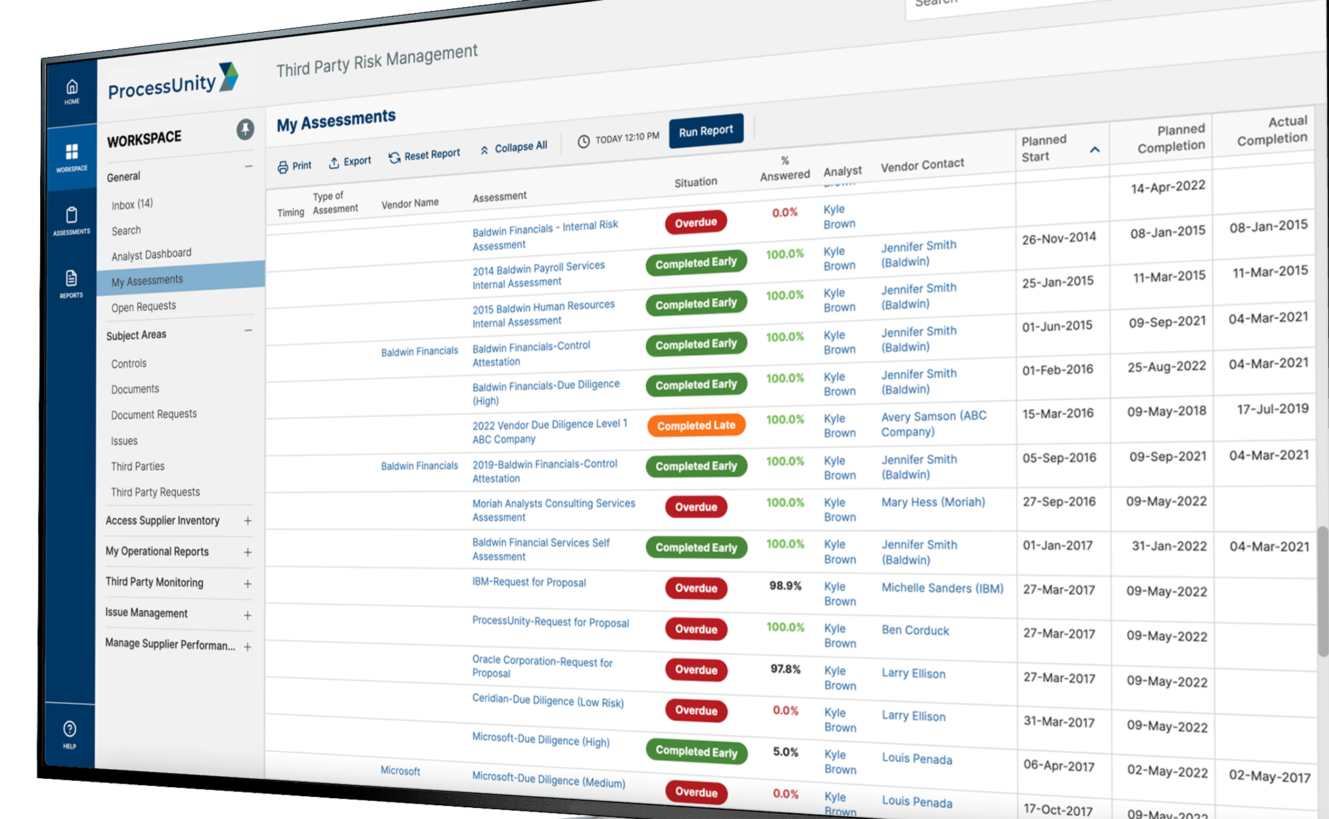 Automated Vendor Risk Assessment Platform ProcessUnity VRM ProcessUnity